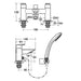Ideal Standard Tesi two hole dual control bath shower mixer with shower set - Unbeatable Bathrooms
