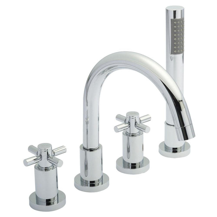 Hudson Reed Tec 4 Tap Hole Bath Mixer TEX334S - Unbeatable Bathrooms