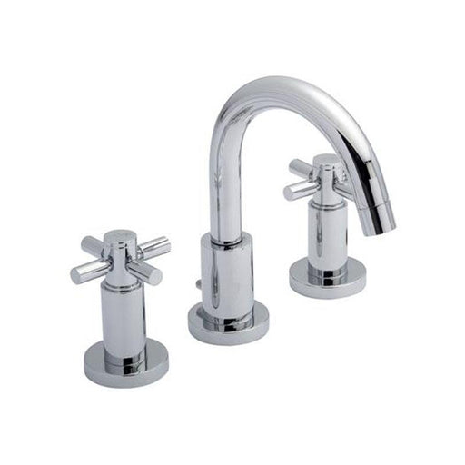 Hudson Reed Tec Crosshead 3 Taphole Basin Mixer - Unbeatable Bathrooms