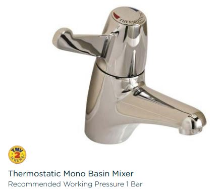 Bliss Sequential Thermostatic Mono Basin Mixer in Chrome - Unbeatable Bathrooms