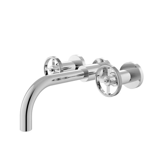 Hudson Reed Industrial 3Thaphole Wall Mounted Basin Mixer - Unbeatable Bathrooms