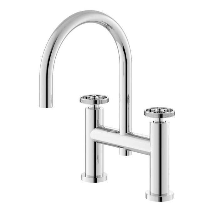 Hudson Reed Industrial Deck Mounted Bath Filler - Unbeatable Bathrooms