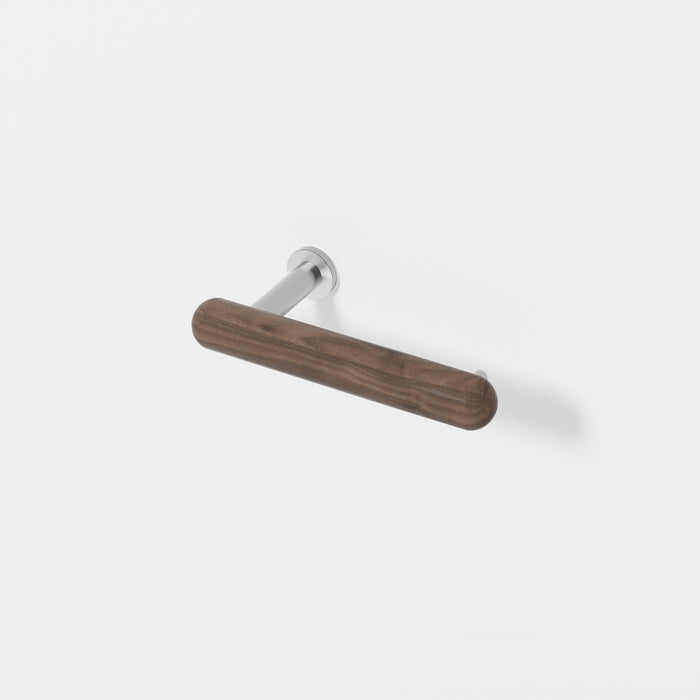 Yoku Single Toilet Roll Holder - Walnut - Unbeatable Bathrooms