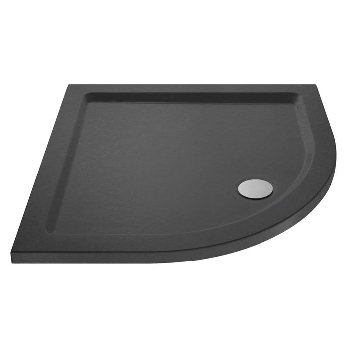 Hudson Reed 900mm Quadrant Shower Tray - Black Slate - Unbeatable Bathrooms
