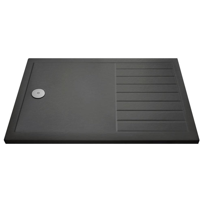 Hudson Reed 1700mm Walk-In Rectangle Shower Tray - Black Slate - Unbeatable Bathrooms