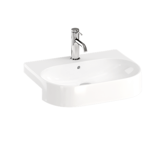 Britton Trim 500mm 1TH Semi-Recessed Basin - Unbeatable Bathrooms