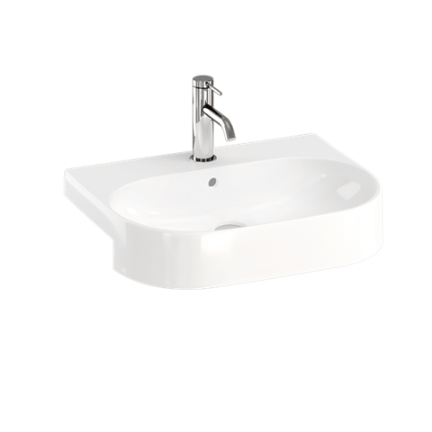Britton Trim 500mm 1TH Semi-Recessed Basin - Unbeatable Bathrooms