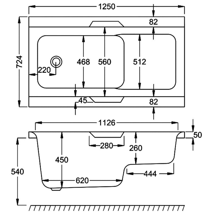 Carron Urban Sitbath Standard Bath - White - Unbeatable Bathrooms