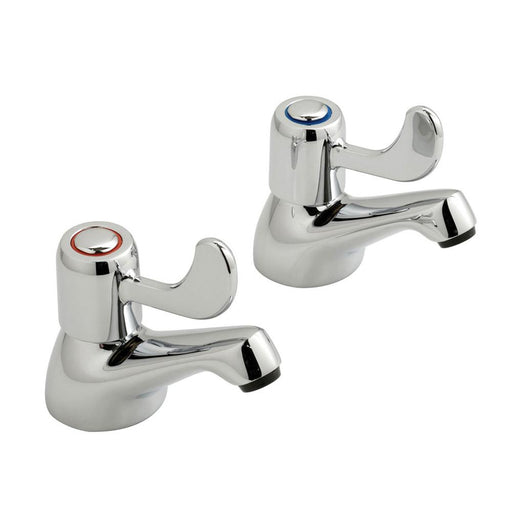 Bliss Astra Bath Pillar Taps with Lever Handle - Unbeatable Bathrooms