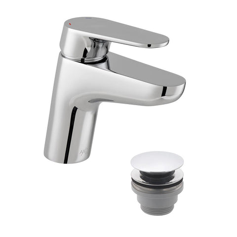 Bliss Ava Mono Basin Mixer + Push Basin Waste - Unbeatable Bathrooms