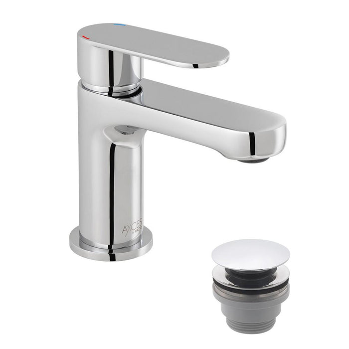 Bliss Metiz Mini Mono Basin Mixer + Push Basin Waste - Unbeatable Bathrooms
