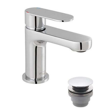 Bliss Metiz Mini Mono Basin Mixer + Push Basin Waste - Unbeatable Bathrooms