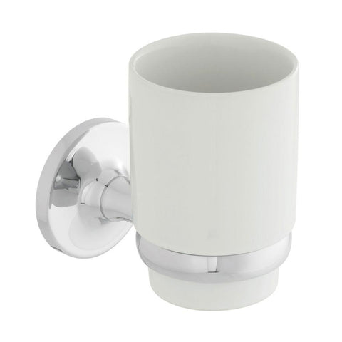 Bliss Tournament Ceramic Tumbler and Wall Mounted Holder - Unbeatable Bathrooms