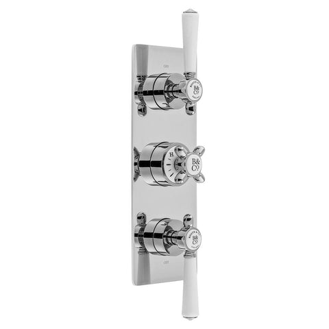 Bliss Axbridge 2 Outlet, 3 Handle Concealed Thermostatic Valve - Unbeatable Bathrooms