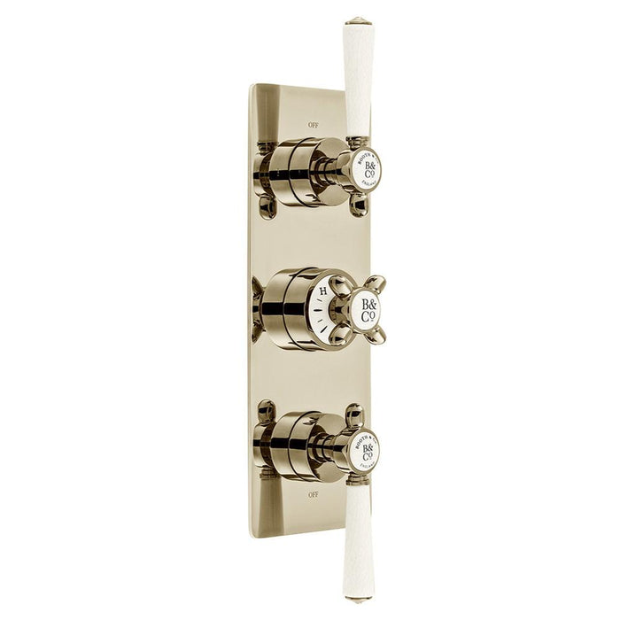 Bliss Axbridge 3 Outlet, 3 Handle Concealed Thermostatic Valve - Unbeatable Bathrooms