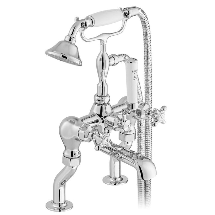 Bliss Axbridge Deck Mounted Bath Shower Mixer with Shower Kit - Unbeatable Bathrooms