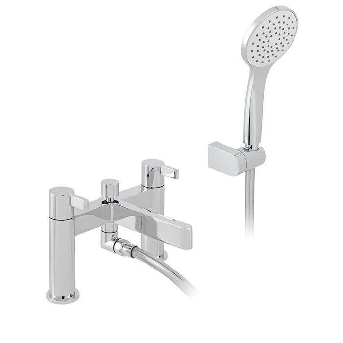 Vado Edit 2 Hole Bath Shower Mixer Deck Mounted with Shower Kit - Unbeatable Bathrooms