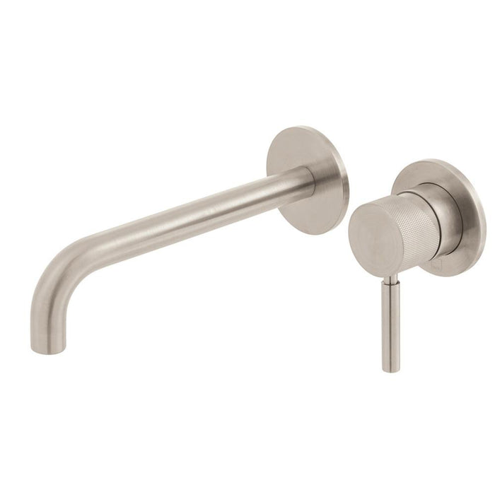 Vado Origins Slimline 2 Hole Wall Mounted Single Lever Basin Mixer with Knurled Handle - Unbeatable Bathrooms