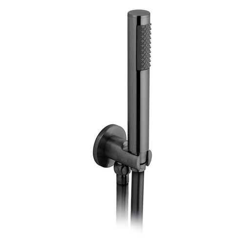 Vado Individual Round Single Function Mini Shower Kit with Integrated Outlet and Bracket Wall Mounted - Unbeatable Bathrooms