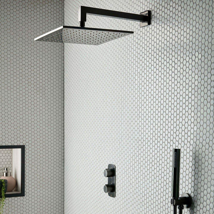 Vado Individual 300mm Single Function Easy Clean Slim Line Square Shower Head - Unbeatable Bathrooms