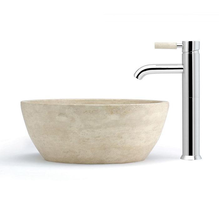 Vado Origins Extended Mono Basin Mixer Smooth Bodied Single Lever Deck Mounted with Honeycomb Flow Regulator (no waste) - Unbeatable Bathrooms