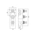 Vado Shower Valve Body For Tablet Concealed Three Outlet,Three Handle Thermostatic Shower Valve with All-Flow Function - Unbeatable Bathrooms