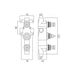 Vado Shower Valve Body For Tablet Concealed Two Outlet,Three Handle Thermostatic Shower Valve - Unbeatable Bathrooms
