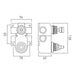 Vado Shower Valve Body For Two Outlet Two Handle Concealed Thermostatic Shower Valve - Unbeatable Bathrooms