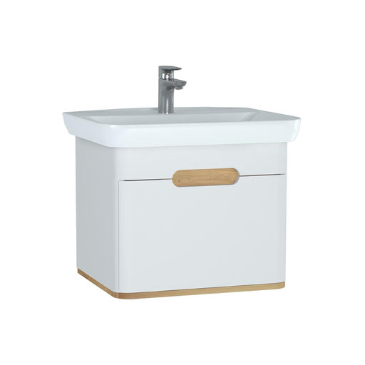 Vitra Sento 650/800/1000mm Vanity Unit - Wall Hung 1 Drawer Unit - Unbeatable Bathrooms