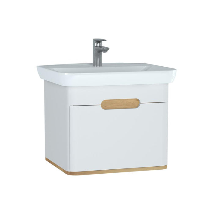 Vitra Sento 650/800/1000mm Vanity Unit - Wall Hung 1 Drawer Unit - Unbeatable Bathrooms