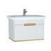 Vitra Sento 650/800/1000mm Vanity Unit - Wall Hung 1 Drawer Unit - Unbeatable Bathrooms