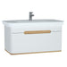 Vitra Sento 650/800/1000mm Vanity Unit - Wall Hung 1 Drawer Unit - Unbeatable Bathrooms