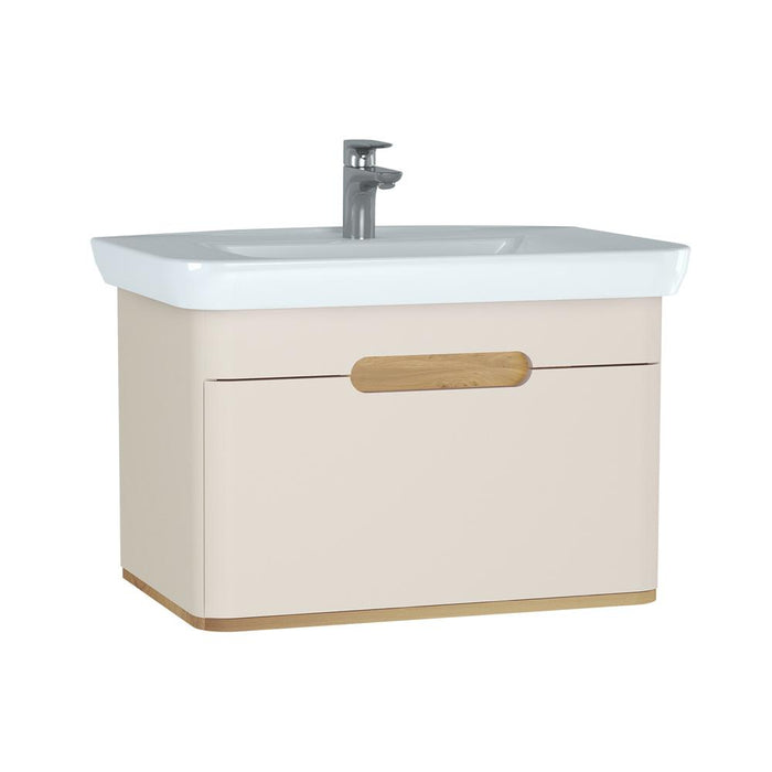 Vitra Sento 650/800/1000mm Vanity Unit - Wall Hung 1 Drawer Unit - Unbeatable Bathrooms
