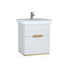 Vitra Sento 650/800/1000mm Vanity Unit - Wall Hung 2 Drawer Unit - Unbeatable Bathrooms