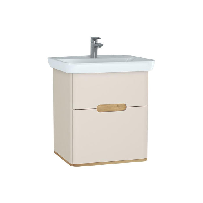 Vitra Sento 650/800/1000mm Vanity Unit - Wall Hung 2 Drawer Unit - Unbeatable Bathrooms
