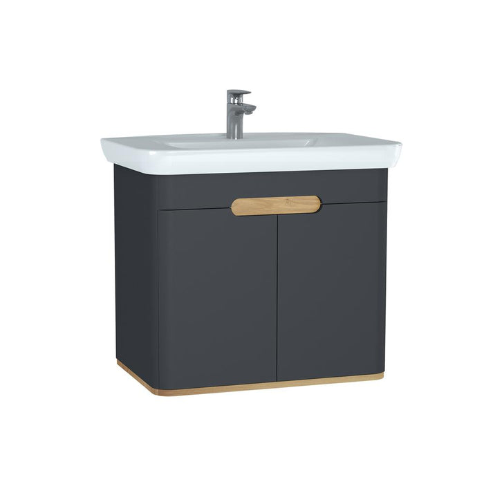 Vitra Sento 650/800/1000mm Vanity Unit - Wall Hung 2 Door Unit - Unbeatable Bathrooms