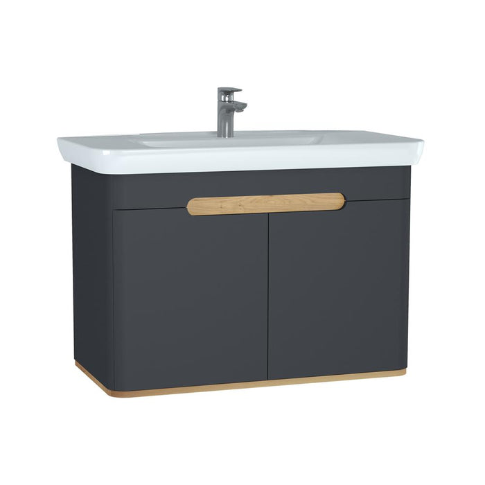 Vitra Sento 650/800/1000mm Vanity Unit - Wall Hung 2 Door Unit - Unbeatable Bathrooms