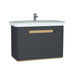 Vitra Sento 650/800/1000mm Vanity Unit - Wall Hung 2 Door Unit - Unbeatable Bathrooms