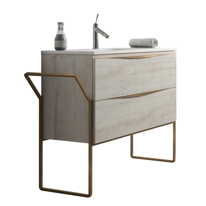 Vogue 1000mm Vanity Unit - Floor Standing & Wall Hung 2 Drawer Unit - Unbeatable Bathrooms