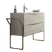 Vogue 1000mm Vanity Unit - Floor Standing & Wall Hung 2 Drawer Unit - Unbeatable Bathrooms