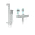 Vado Te Thermostatic Slide Rail Shower Valve Package with Wall Mounting Brackets - Unbeatable Bathrooms