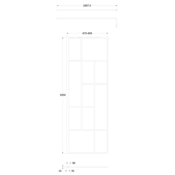 Hudson Reed Abstract Wetroom Screen - Unbeatable Bathrooms