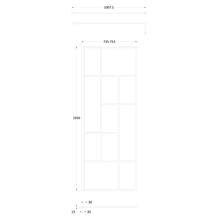 Hudson Reed Abstract Wetroom Screen - Unbeatable Bathrooms