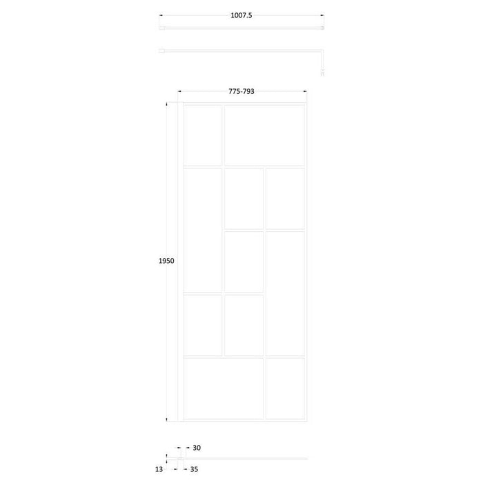 Hudson Reed Abstract Wetroom Screen - Unbeatable Bathrooms