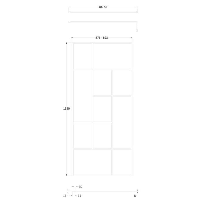 Hudson Reed Abstract Wetroom Screen - Unbeatable Bathrooms