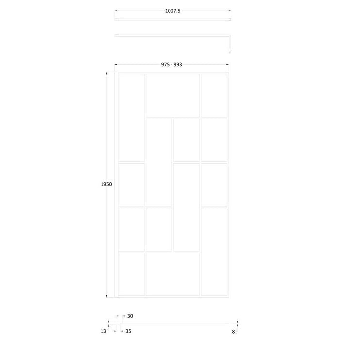 Hudson Reed Abstract Wetroom Screen - Unbeatable Bathrooms