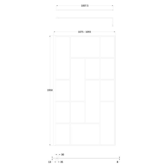 Hudson Reed Abstract Wetroom Screen - Unbeatable Bathrooms