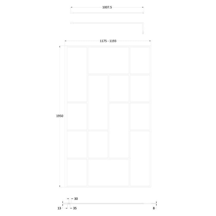 Hudson Reed Abstract Wetroom Screen - Unbeatable Bathrooms