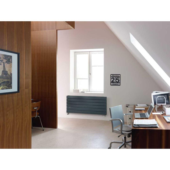 Zehnder Roda Horizontal Single Panel Central Heating Radiator with 8 Tubes - Unbeatable Bathrooms